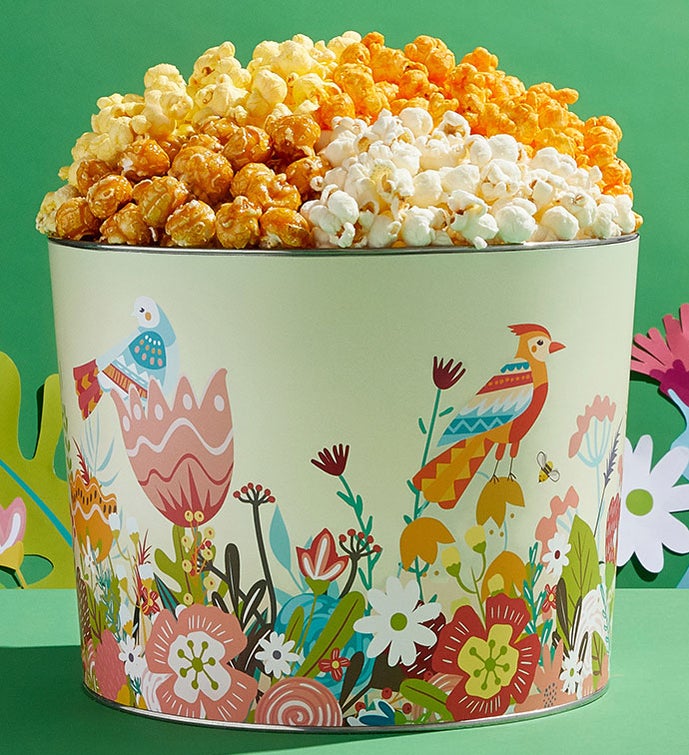 Spring Botanical Popcorn Tins